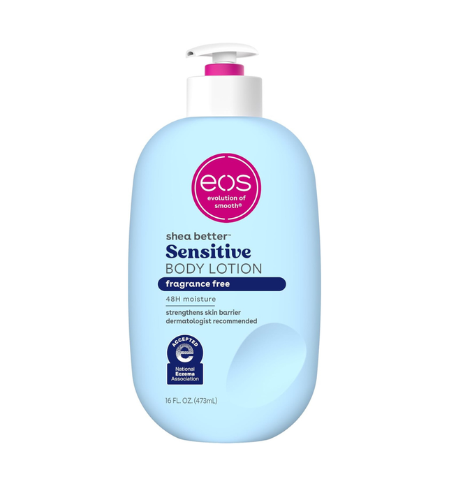 eos Shea Better Body Lotion- Fragrance Free, 24-Hour Hydration Skin Care, 16 fl oz