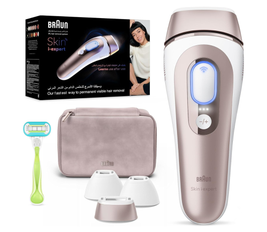 Braun IPL Skin i·expert, At-Home Laser, IPL Hair Removal Device, Permanent Visible Hair Removal, Smart IPL with connected app, 3 heads, Venus Razor, PL7257