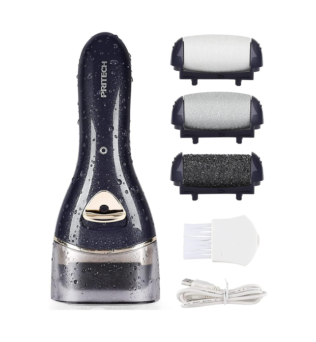 Electric Feet Callus Removers Rechargeable, Portable Electronic Foot File Pedicure Tools, Electric Callus Remover Kit, Professional Pedi Feet Care for Dead, Hard Cracked Dry Skin Ideal Gift (Black)