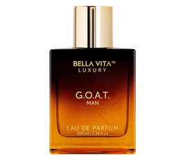 BellaVita Luxury G.O.A.T. Men's Eau De Parfum (3.4 fl.oz) | Natural Refreshing Notes of Bergamot, Lavender & Patchouli Oriental | Fresh Perfume for Men of All Time | Long-Lasting Perfume for Mens EDP
