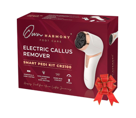 Own Harmony Electric Callus Remover with Vacuum - Foot Care for Women - Professional Pedicure Tools and Powerful Pedi Care Vac - 3 Rollers Feet File CR2100 for Hard, Dry, Cracked Heels (USB Cable)