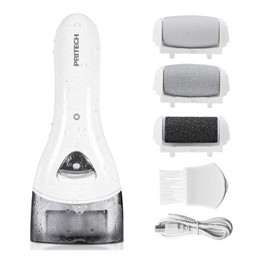 Electric Hard Skin Remover Foot Callus Remover Electric Foot File Rechargeable Dead Skin Remover for Feet Electric Pedicure Kit Proffessinal Feet Care with 3 Roller Heads 1 Cleaning Brush USB Cord