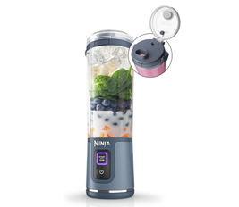Ninja BC151NV Blast Portable Blender, Cordless, 18oz. Vessel, Personal Blender-for Shakes & Smoothies, BPA Free, Leakproof-Lid & Sip Spout, USB-C Rechargeable, Dishwasher Safe Parts, Denim Blue