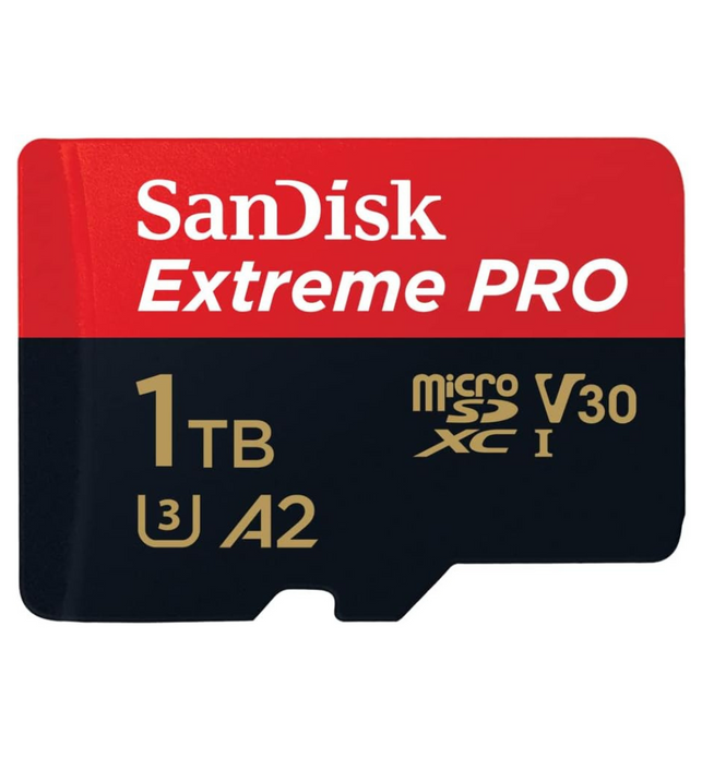 SanDisk 1TB Extreme Pro microSD UHS I Card for 4K Video on Smartphones, Action Cams & Drones 200MB/s Read, 140MB/s Write, SDSQXCD 1T00 GN6MA, Red/Black