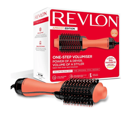 Revlon RVDR5222PARB One Step Volumiser Hair Dryer and Styler, 2 Heat Settings Plus Cool Setting - Less Frizz, More Shine and Reduced Heat Damage for Salon Style Round Brush for Blowout - Apricot