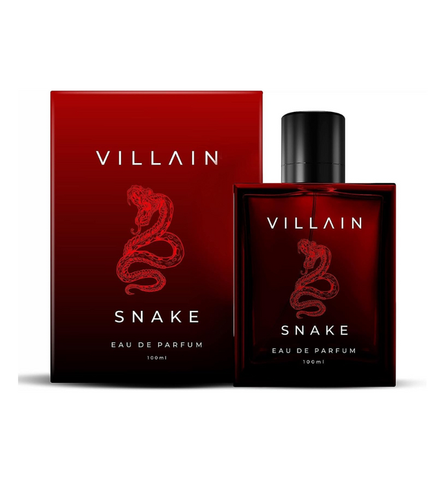 Villain Snake Perfume for Men Eau De Parfum (EDP) 100 ML Premium Strong, Smoky and Masculine Fragrance for Men, Best Gift for Men, Amberwood, Oakmoss, Patchouli, and Vetiver