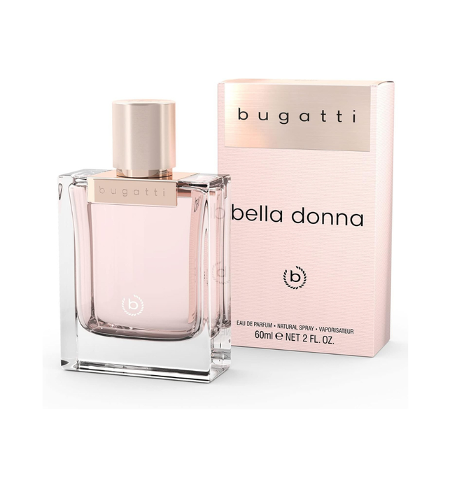 bugatti Bella Donna Women's Perfume Eau de Parfum 60 ML I Sensual Eau de Parfum for All Age and for Any Occasion I Elegant Combination of Peach, Jasmine & Musk I Sweet, Spicy & Elegant