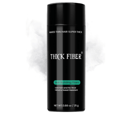THICK FIBER Hair Building Fibers for Bald Spots & Thinning Hair (WHITE) - 25g Bottle - Conceals Hair Loss in Seconds - Hair Fibers for Men & Women