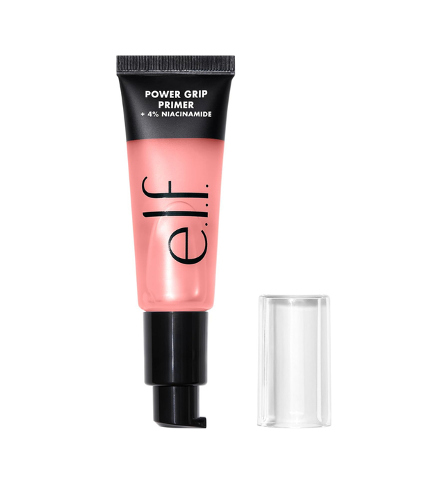 e.l.f. Power Grip Primer + 4% Niacinamide, Gel-Based & Hydrating Face Primer, Evens Skin & Brightens, Grips Makeup, Vegan & Cruelty-Free, 0.811 Fl Oz, Pink, Pack Of 1, 24 ML