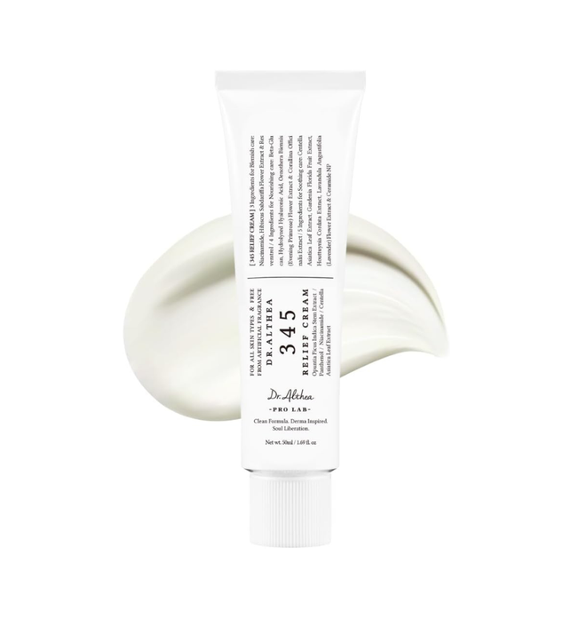 Dr.Althea 345 Relief Cream, Daily Face Moisturizer, Blemish Relief Care, Soothing Recovery & Moisture, Korean Vegan Skin Care for All Skin Types, 50ml (Pack of 1)