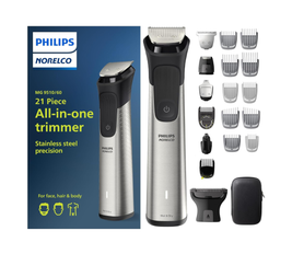 Philips Norelco Multigroom Series 9000-21 piece Men's Grooming Kit for beard, body, face, nose, ear hair trimmer w/premium storage case, MG9510/60