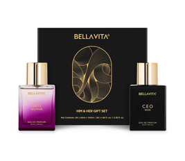 Bella Vita Luxury Ceo Man & Date Woman Liquid Eau De Parfum Perfume Gift Set 2X50Ml For Men And Women With Lemon, Lavender, Pink Pepper|Floral, Fruity, Woody Long Lasting Edp Fragrance Scent