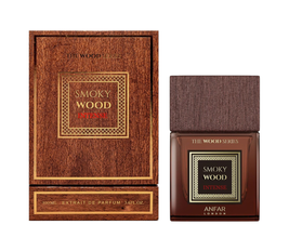 Anfar The Wood Series Smoky Wood Intense Extrait de Parfum 100ml for Men Long Lasting Spicy Woody Fragrance with Nutmeg, Cinnamon, Cardamom, Tobacco & Sandalwood