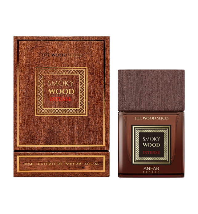 Anfar The Wood Series Smoky Wood Intense Extrait de Parfum 100ml for Men Long Lasting Spicy Woody Fragrance with Nutmeg, Cinnamon, Cardamom, Tobacco & Sandalwood