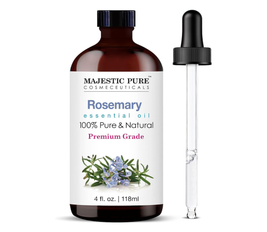 Majestic Pure Rosemary Essential Oil - Pure and Natural Aromatherapy Oil - Therapeutic Grade, 4 fl. oz.