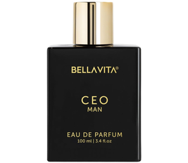 BellaVita Luxury CEO Man Eau De Parfum | Perfume for Men with Lemon, Lavender, Tonka, Mandarin & Vetiver | Long-Lasting Woody Fragrance | Mens Perfume, Fresh Fragrance for Man, Gift for Men,100 ML