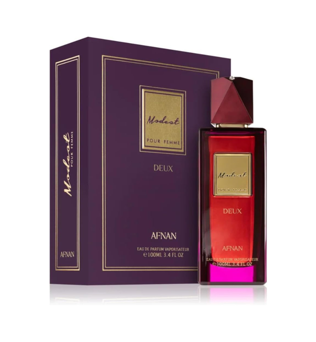 AFNAN Modest Pour Femme Deux Eau De Parfum for Women, 100ML