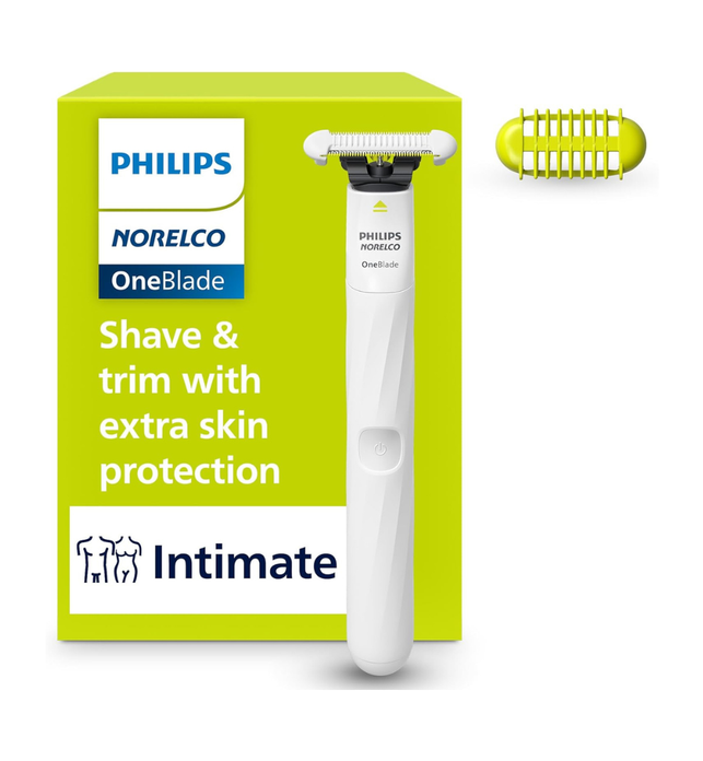 Philips Norelco OneBlade Unisex Intimate Pubic & Personal Body Groomer & Trimmer, QP1924/70