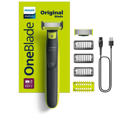 Philips OneBlade Face & Body QP2824 | Dual-Sided Blade | Unique OneBlade Technology | 45min Cordless | Waterproof | Electric Beard Trimmer & Shaver
