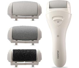 AGARO CR3001 Callus Remover with 3 Interchangeable Head Rollers, Rechargeable for Foot Care, Pedicure Device, Callus & Dead Skin Removal