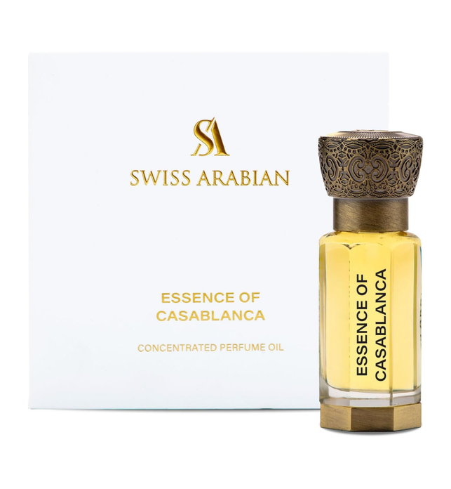 Swiss Arabian Essence of Casablanca Concentrated Perfume Oil, 12ml, Premium Quality Perfume Oil, Unisex Fragrance, Fruity, Woody, Amber, Luxurious Blend Perfume for Women and Men