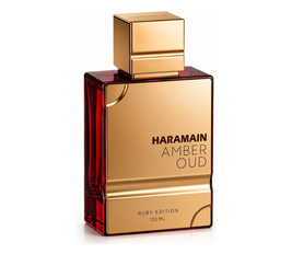 Al Haramain Amber Oud Ruby Edition Eau De Parfum 120ML  Long Lasting Arabic Fragrances for Men & Women, Luxury Unisex Perfume with Saffron, Jasmine, Ambergris & Cedarwood, Premium Gift Scent