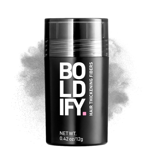 BOLDIFY Hair Fibers (12g) Fill In Fine and Thinning Hair for an Instantly Thicker & Fuller Look - Best Value & Superior Formula -14 Shades for Women & Men - GRAY