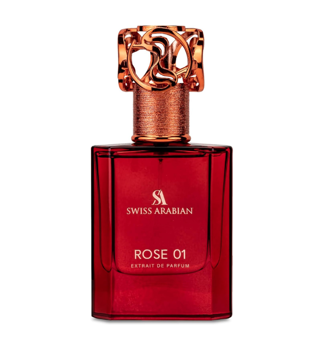 Swiss Arabian Rose 01 Extrait de Parfum, 50ML, Premium Quality Perfume, Unisex Fragrance, Rose, Floral, Fruity, Luxurious Blend Perfume for Women and Men