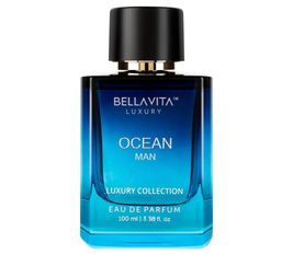 BellaVita Luxury Ocean Aquatic Eau De Parfum for Men Fresh Citrusy & Fragrance with Marine, Orchid & Musk | Long-Lasting Mens Perfume | Oceanic & Sea Vanilla Notes | Fragrance Gift for Men, 100ML