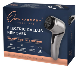 Electric Foot Callus Remover with Vacuum - Own Harmony Professional Pedicure Tools Kit for Powerful Pedi Feet Care Vac, CR2100 3 Rollers Foot File - Best for Hard, Dry, Cracked, Dead Skin (USB Cable)