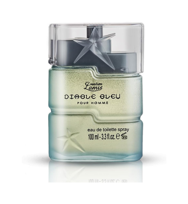 Creation Lamis Diable Bleu | Oriental & Woody Long Lasting Fragrance | Perfume for Men | Eau de Toilette (EDT)  100ml / 3.4 fl.oz