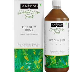 Kapiva Get Slim Juice - Healthy Weight Management Through 12 Ayurvedic Herbs Aids Metabolism and Digestion - 1L