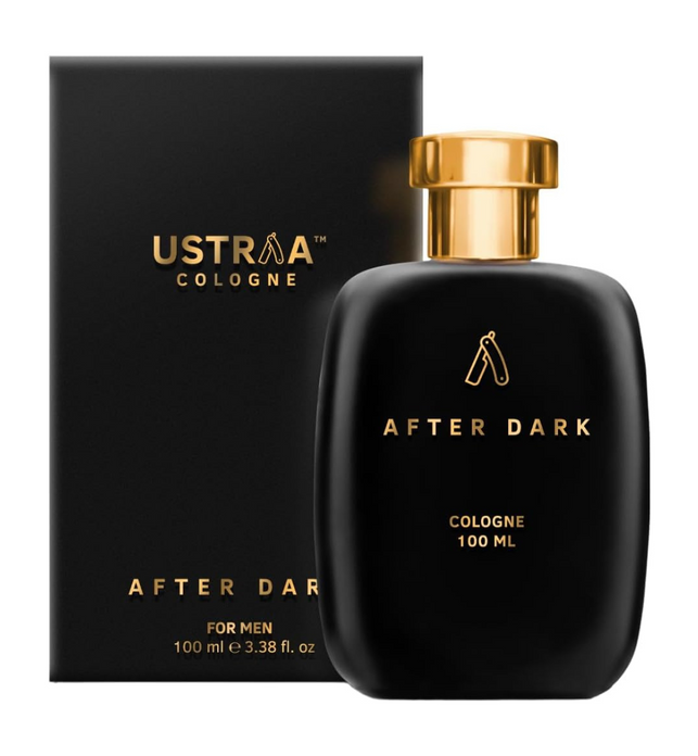 Ustraa After Dark Cologne 100ML Perfume for Men Rich with Saffron, Oudh and Musky notes Suitable for night occasions Masculine, Long-lasting fragrance