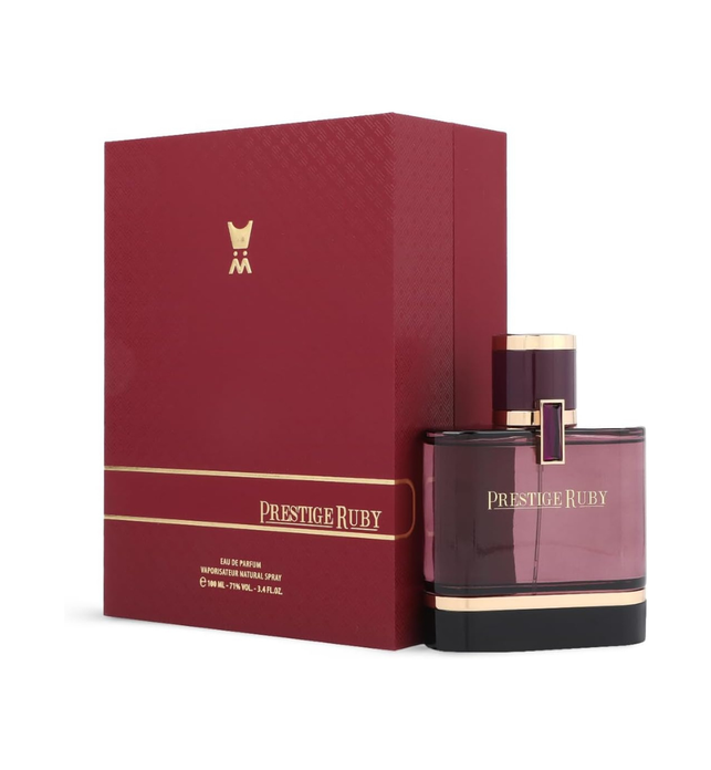 Almajed for Oud Prestige Ruby Eau De Parfum - A unique, harmonious blend of amber and fresh - 100 ML