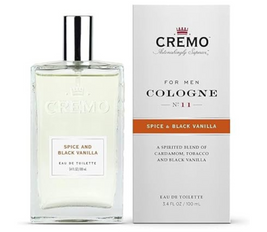 Cremo Spice & Black Vanilla Cologne Spray, An Explosion of Vibrant Spices, Tobacco and Vanilla, 3.4 Fl Oz