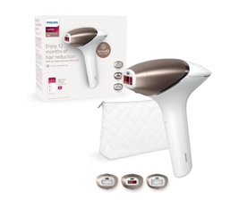 Philips Lumea IPL Hair Removal Device 9000 Series - Hair Removal Device with SenseIQ Technology, 3 Attachments for Body, Face and Precision, Cordless Use (Model BRI955/00)