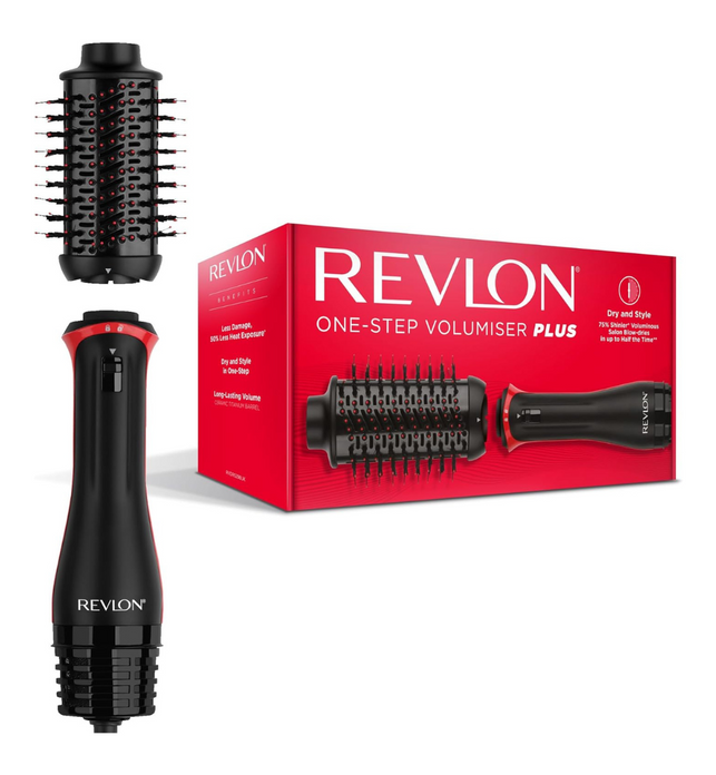 Revlon One Step Volumizer PLUS Hair Dryer and Styler | Detachable Head, More Volume, Less Damage, and More Styling Control for Easy and Fast Salon-Style Blowouts, Travel Friendly RVDR5298ARB Black