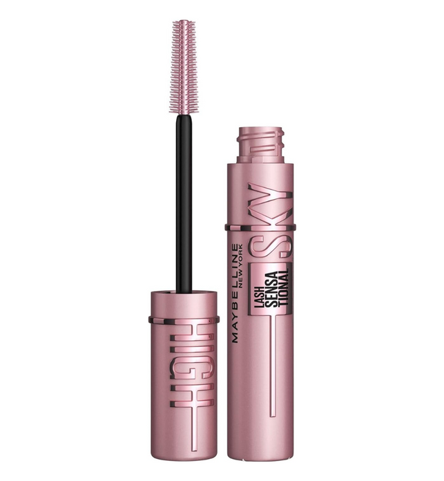 Maybelline New York Mascara, Volumizing & Lengthening Mascara, Washable Flake-Free Formula With Bamboo Extract & Fibres, Lash Sensational Sky High, Black