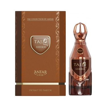 Anfar Taj Collection Sheikh Extrait De Parfum for Men, 100ml Long Lasting Luxury Woody Spicy Fragrance with Cedarwood, Bergamot and Incense Notes for Day and Evening Wear