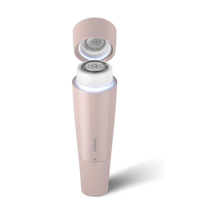 Philips 5000 Series Facial Hair Remover smooth skin on the go for upper lip, chin, cheeks, Lychee Pink, BRR454/00