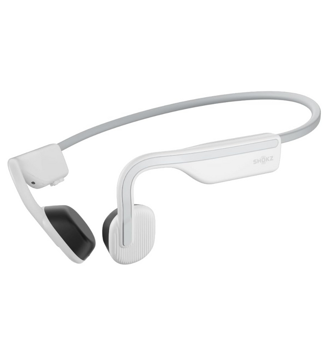 SHOKZ OpenMove Wireless Headphones, Bluetooth Bone Conduction Sports Headset with Mic, 6 Hour Playtime & IP55 Waterproof for Running Workout Cycling (White)