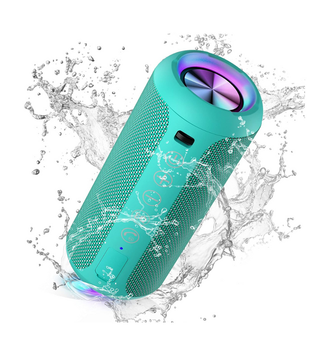 Ortizan Portable Bluetooth Speaker, IPX7 Waterproof Wireless Speaker with 24W Loud Stereo Sound, Outdoor Speakers with Bluetooth 5.3, 30H Playtime, 66ft Bluetooth Range, Dual Pairing for Home