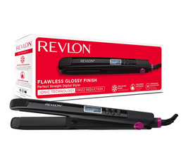 Revlon RVST2165 Flawless Glossy Finish Ionic Technology Digital Hair Straightener, One Size  Black