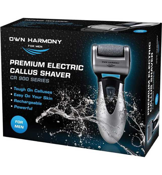 Electric Callus Remover for Feet: Best Pedicure Tools for Men by Own Harmony with 3 Rollers (Powerful), Electronic Pedi Spa Foot File Care - Perfect for Hard, Cracked, Dry, Dead Skin (USB Cable)