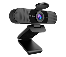 EMEET 1080P Webcam with Microphone, C960 Web Camera, 2 Mics Streaming Webcam with Privacy Cover, 90°View Computer Camera, Plug&Play USB Webcam for Calls/Conference, Zoom/Skype/YouTube, Laptop/Desktop