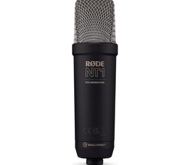 Rode Nt1 5Th Generation Large-Diaphragm Studio Condenser Microphone with XLR and USB Outputs, Shock Mount and Pop Filter for Music Production, Vocal Recording and Podcasting (Black)