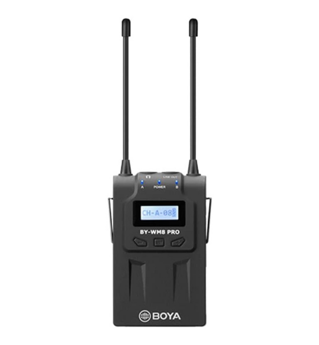 Boya by-WM8 Pro-K2 UHF Dual-Channel Wireless Microphone System with One Receiver and Two Transmitter