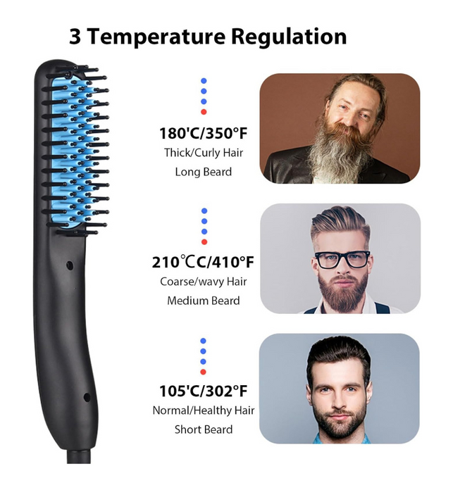 Beard Straightener Comb Brush