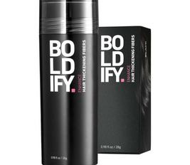 BOLDIFY Hair Fibers for Thinning Hair - 100% Undetectable Natural Formula (Black)