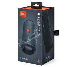 JBL Flip Essential 2 Portable WaterProof Speaker, Black  JBLFLIPES2, Bluetooth